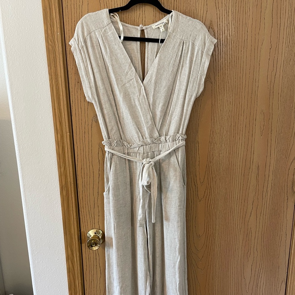 Tan Romper with pockets